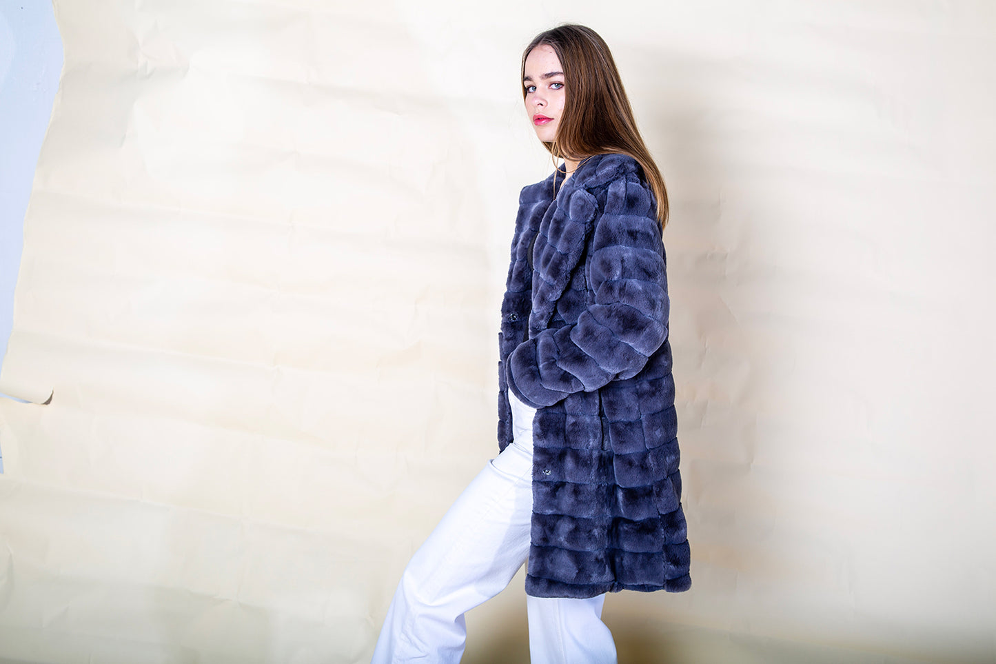 Faux fur coat