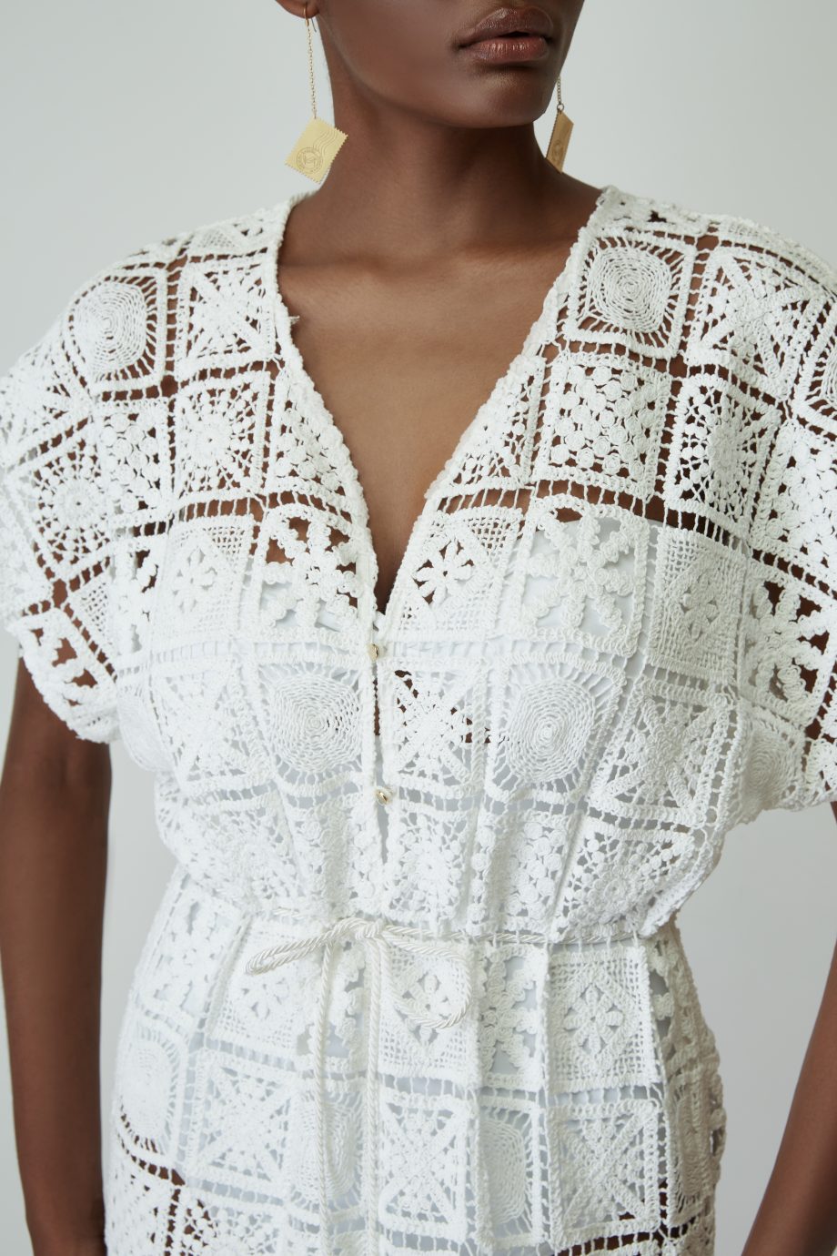 Ftelia lace midi dress
