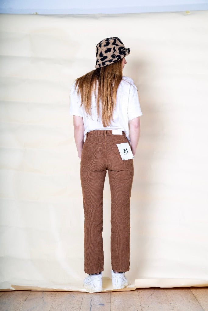70s Loose Flare in Washed Khaki