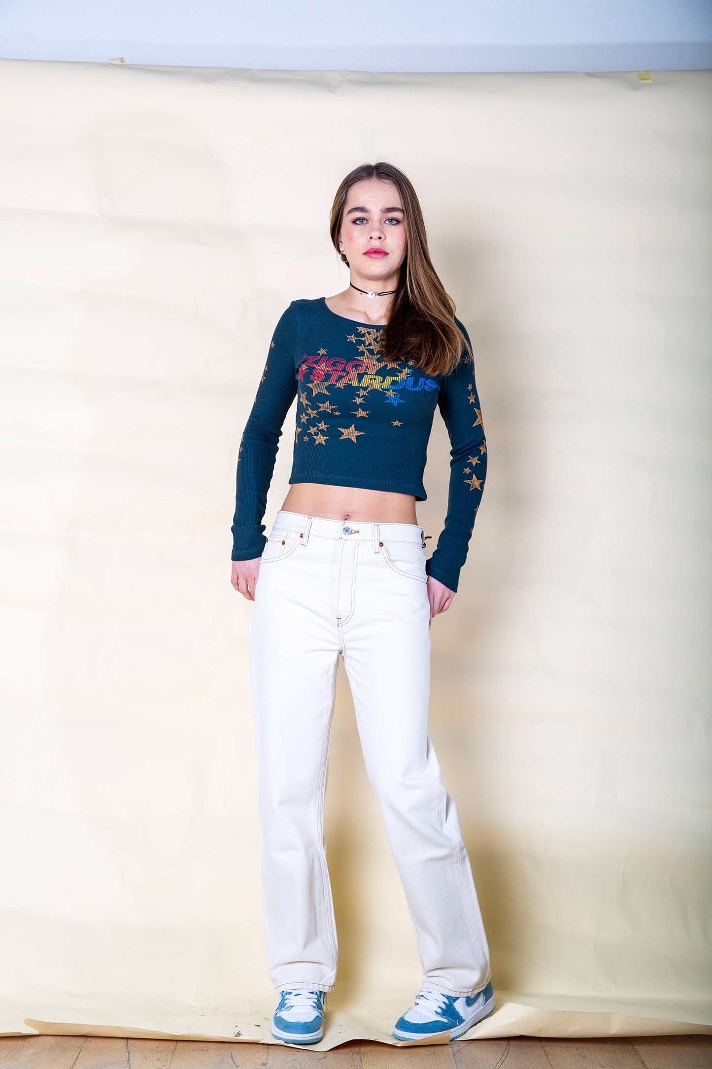 Ziggy stardust long sleeve crop