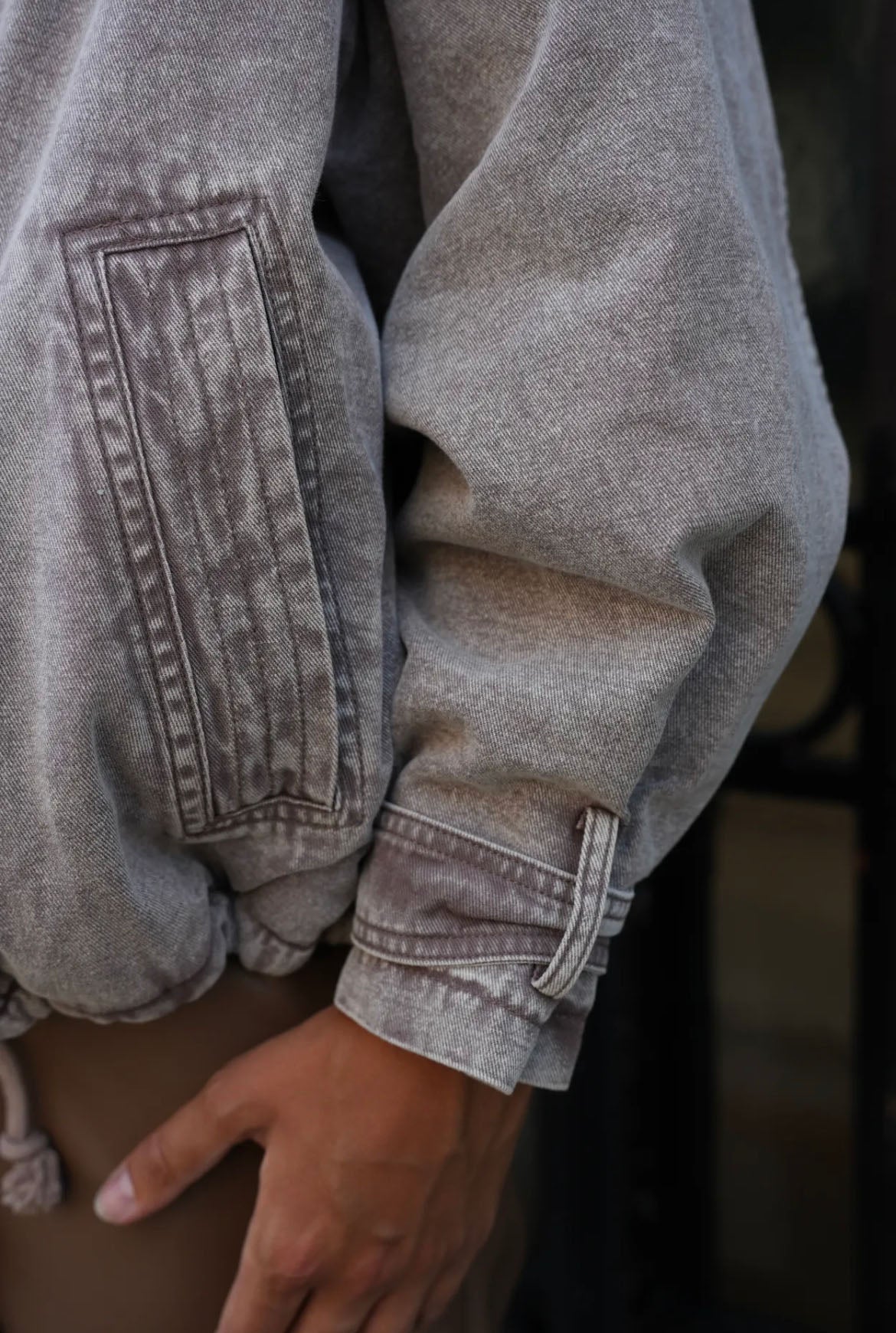 Lined hooded bomber