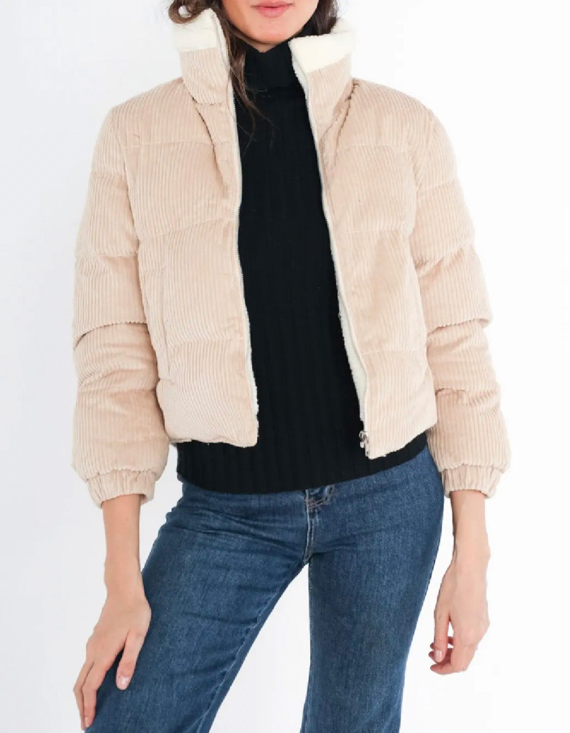 Corduroy thermal puffer