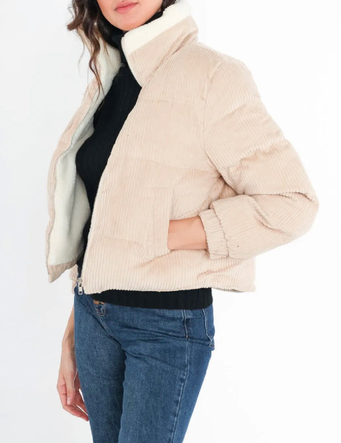 Corduroy thermal puffer