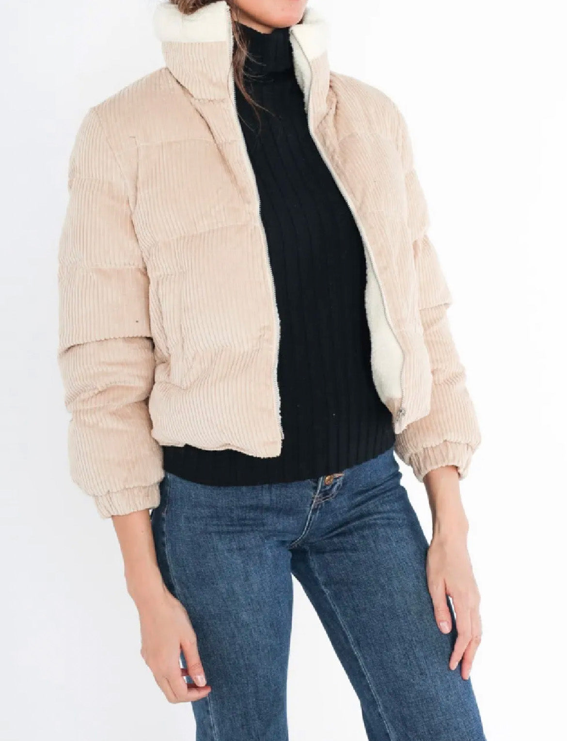 Corduroy thermal puffer