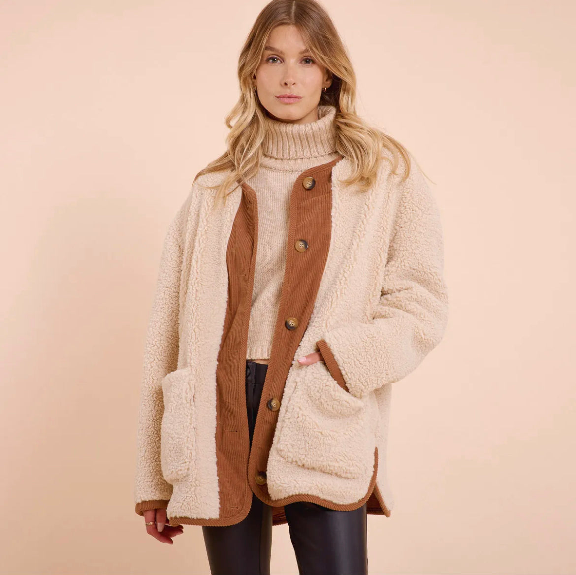 Shearling vintage style jacket