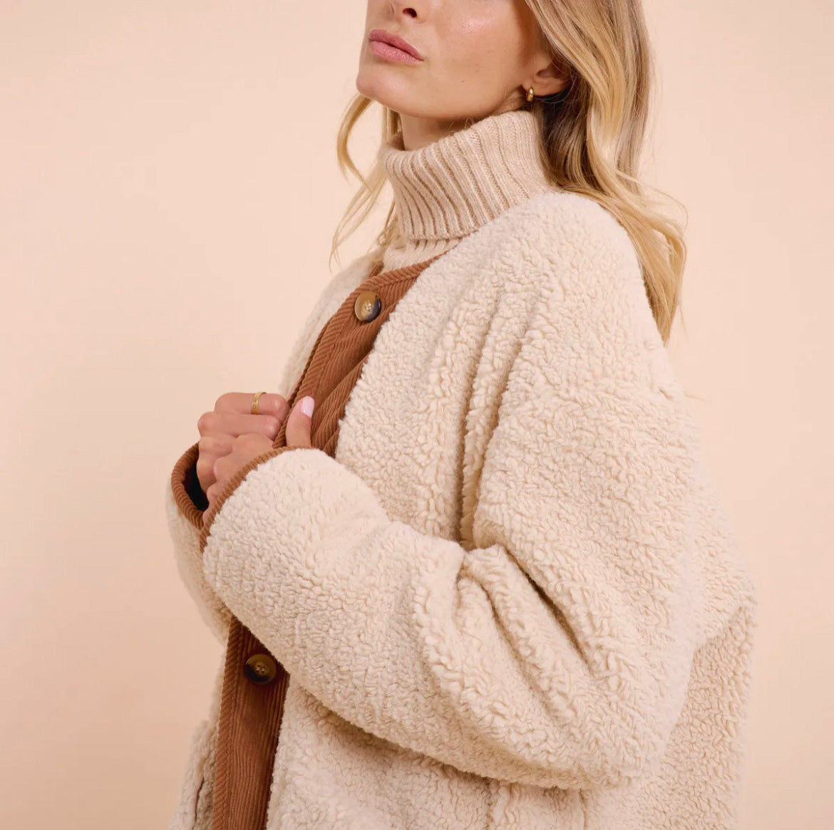 Shearling vintage style jacket