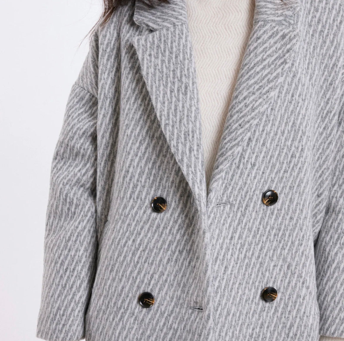 Grey chevron coat
