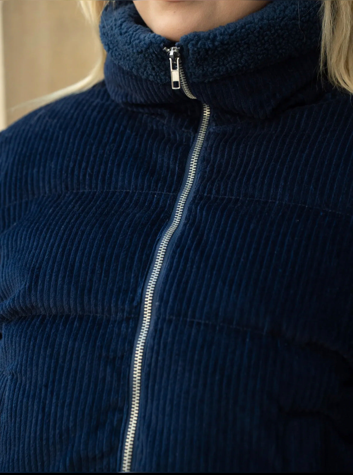Corduroy thermal puffer