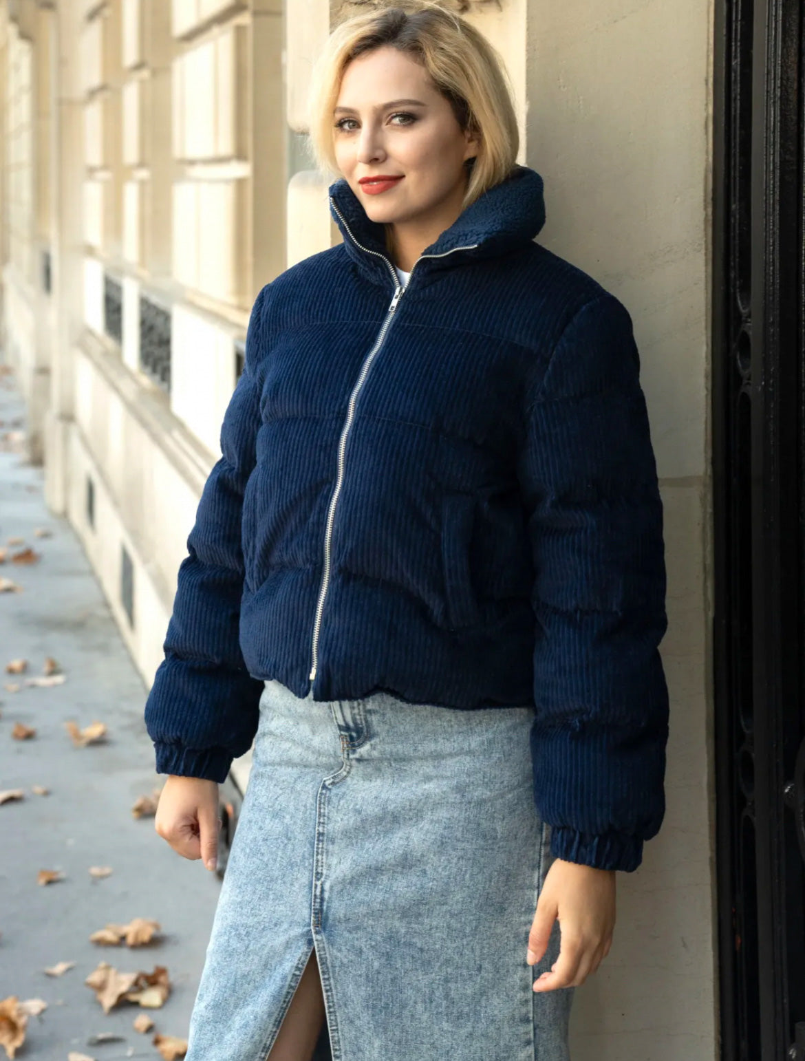 Corduroy thermal puffer