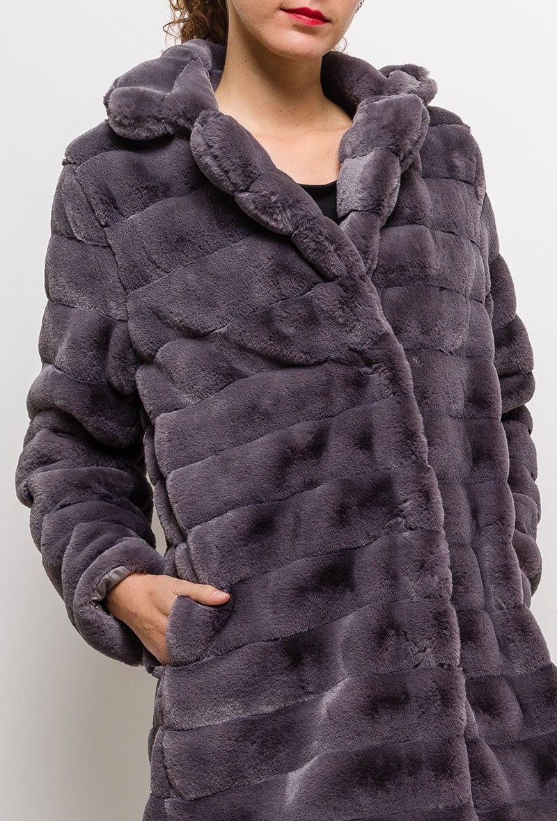 Faux fur coat